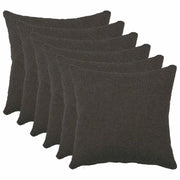 Federa 6 pcs HEERLEN Grigio Scuro 50 x 50 cm Bouclé 910919