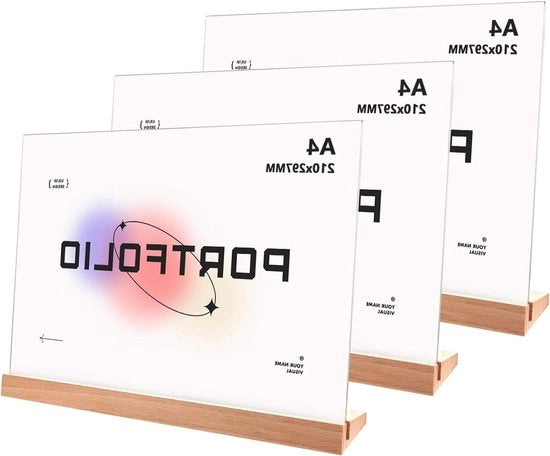Bord per menu e pubblicità A4 in acrilico