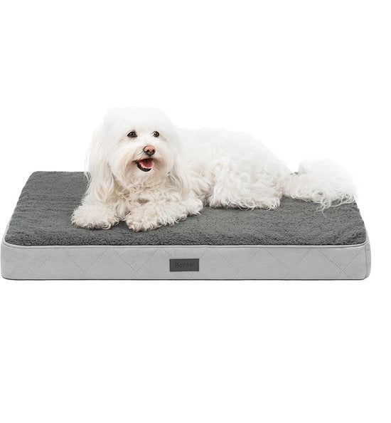 Letto per cani ortopedico, coperta rimovibile lavabile 76x51x8 cm grigio