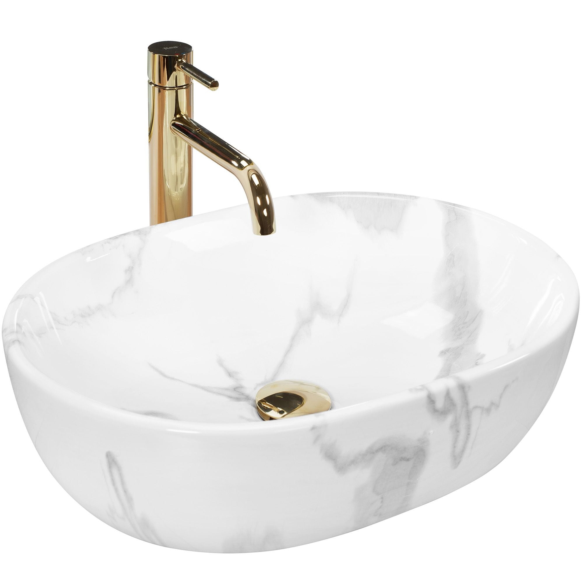 Lavabo Da Appoggio Rea Amelia Marmo Shiny