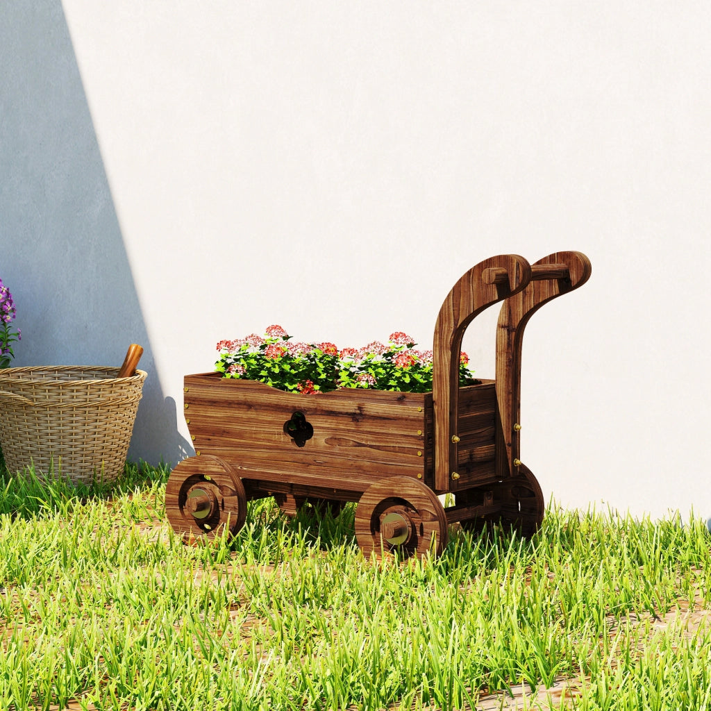 Hochbeet in Legno con Ruote ¨C zephmum ¨C 68x38x52cm