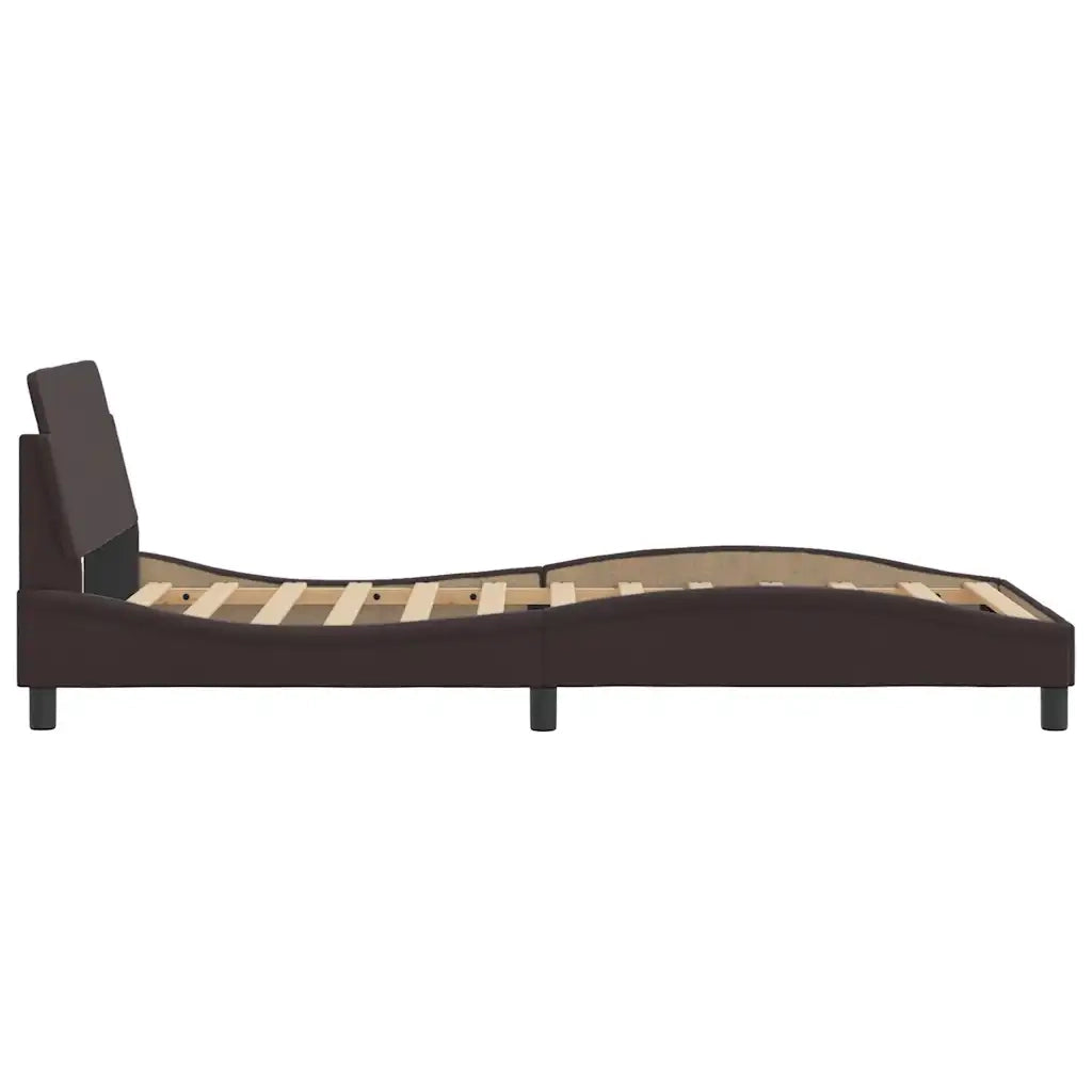 Giroletto-Struttura Letto Dover Marrone Scuro 100x200 cm Tessuto