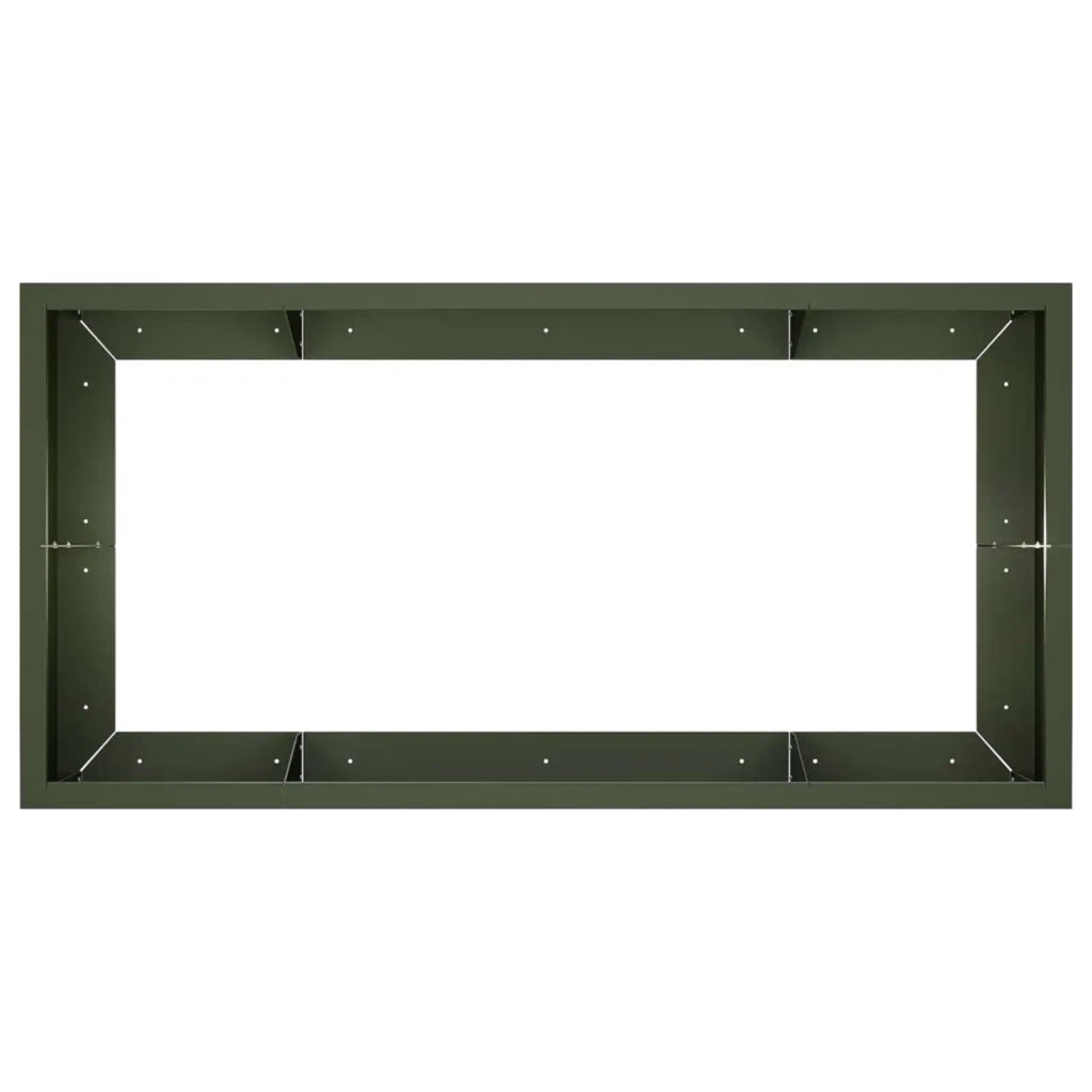 Muro di contenimento 6 pz 200 x 100 x 40 cm Acciaio Verde Oliva 3449229