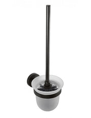 Scopino WC a muro DARK in ottone nero e vetro 37x14x9,5cm