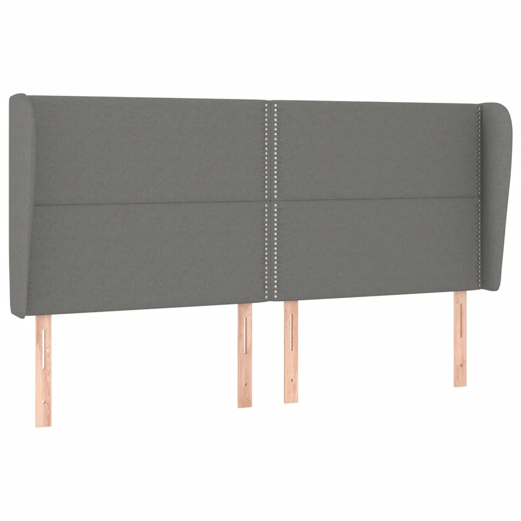 Giroletto a Molle con Materasso Grigio Scuro 180x200 cm Tessuto