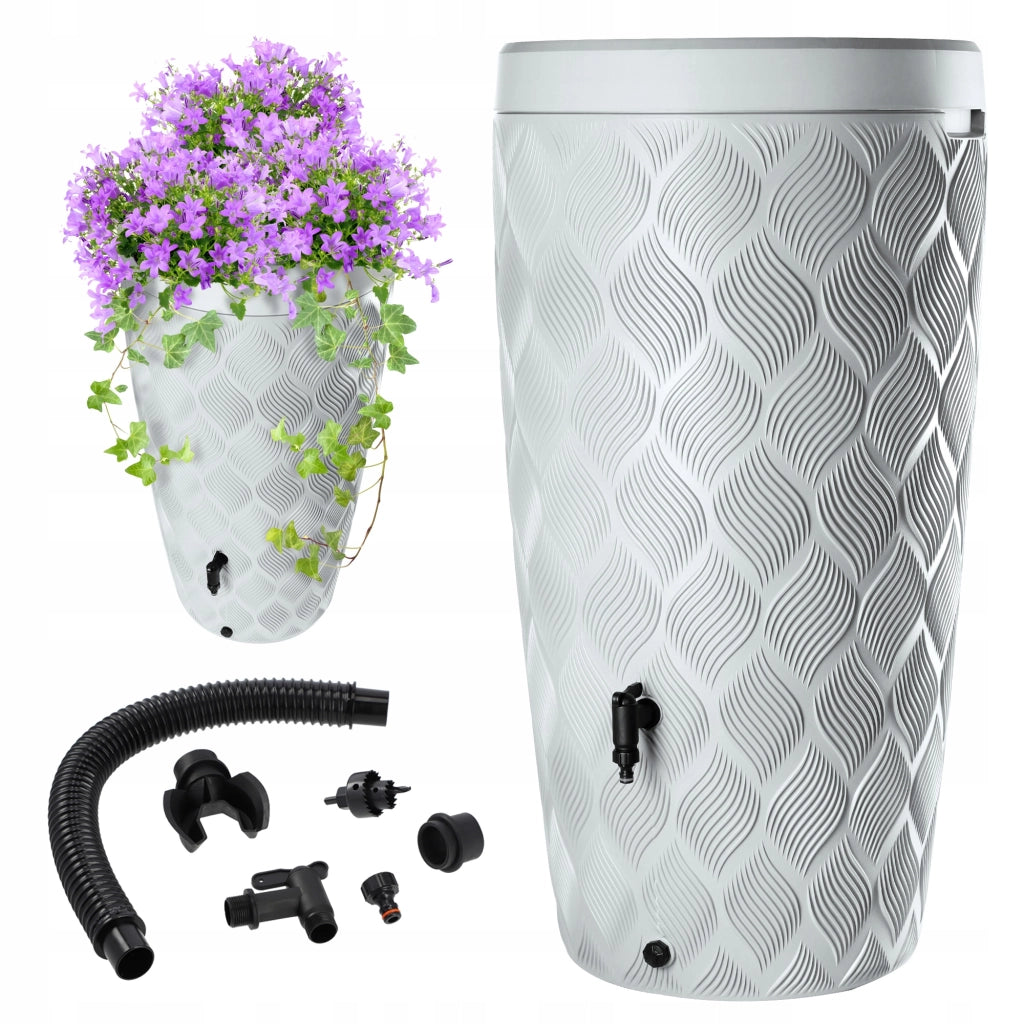 Serbatoio per acqua piovana KADAX da 240 litri, contenitore per acqua con rubinetto e grande recipiente.