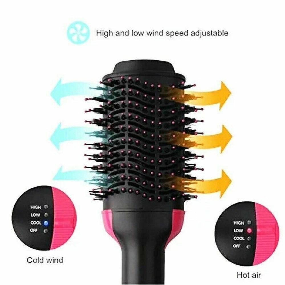 Trade Shop - Spazzola Con Phon Asciugacapelli Lisciante Professionale Per Capelli One Step -