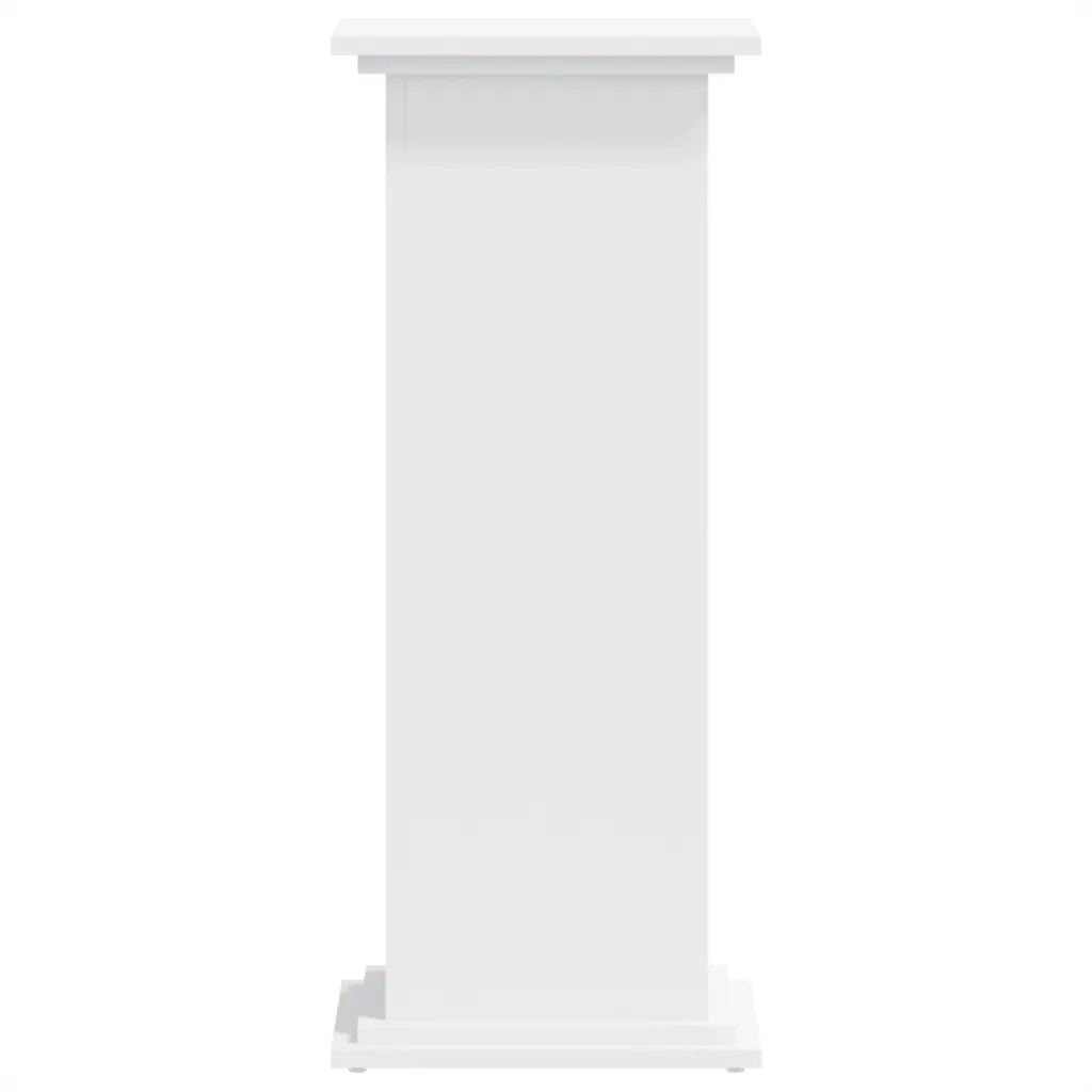 Supporto per Piante Bianco 33x33x80 cm in Legno Multistrato 852969