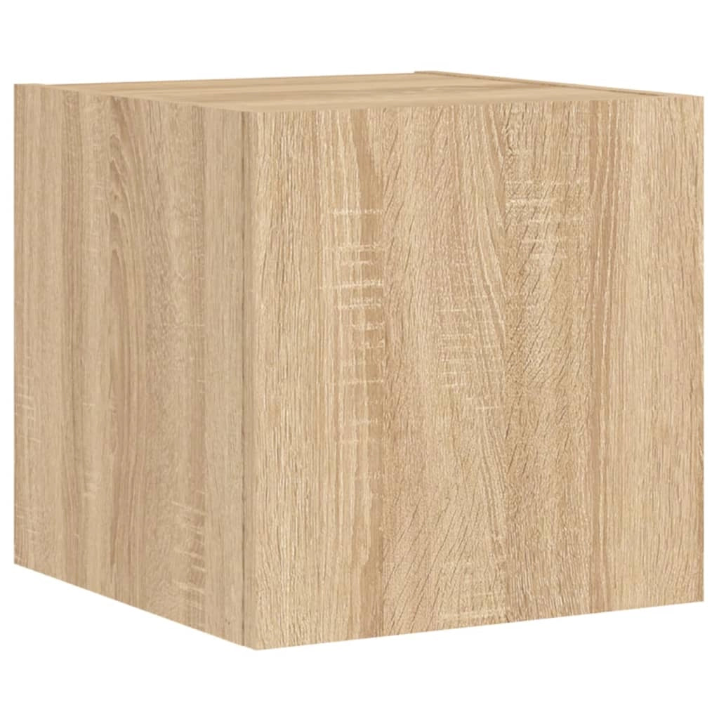 Mobile TV multimediale da parete mensola TV credenza TV sala da pranzo soggiorno camera da letto luci LED 2 pezzi rovere Sonoma 30,5 x 35 x 30 cm marrone 02_0029171