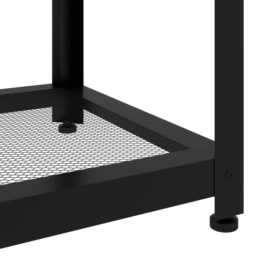 Tavolino da Salotto Grigio e Nero 90x45x45 cm in MDF e Ferro 286083