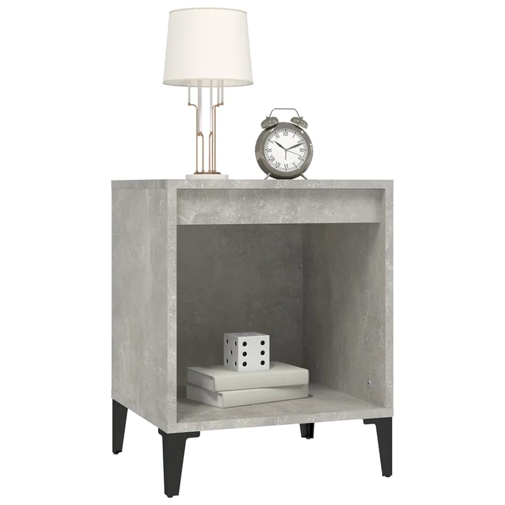 Comodini 2 pz Grigio Cemento 40x35x50 cm 821883