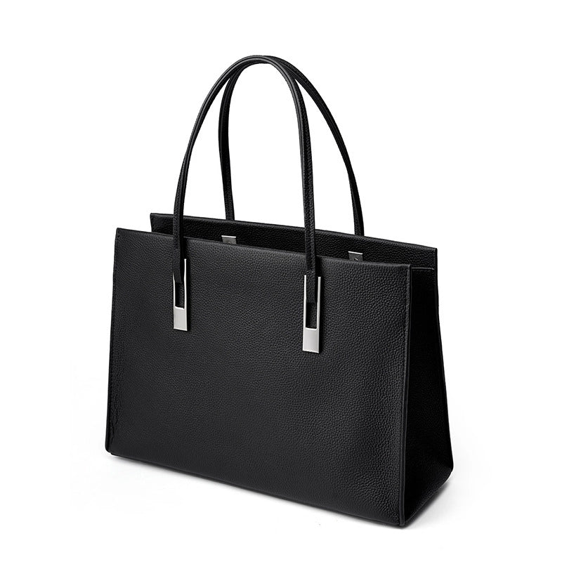 Borsa da donna in vera pelle nera