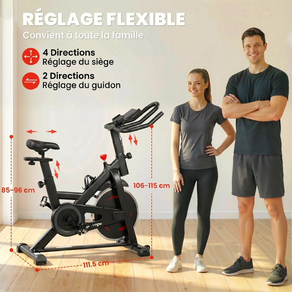 Ciclismo da Interno Silenzioso ¨C zephmum ¨C Nero 111.5x52.5x114.5cm