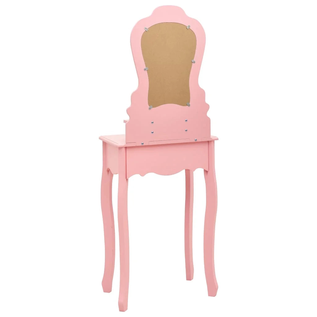Set toeletta con sgabello 50 x 59 x 136 cm rosa 02_0006226