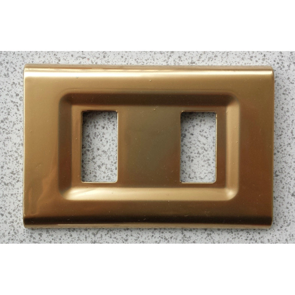 Trade Shop - Placchette Placche In Abs Serie Magic Elite Bticino Compatibili Color Copriprese - Oro Lucido -5 Fori     -