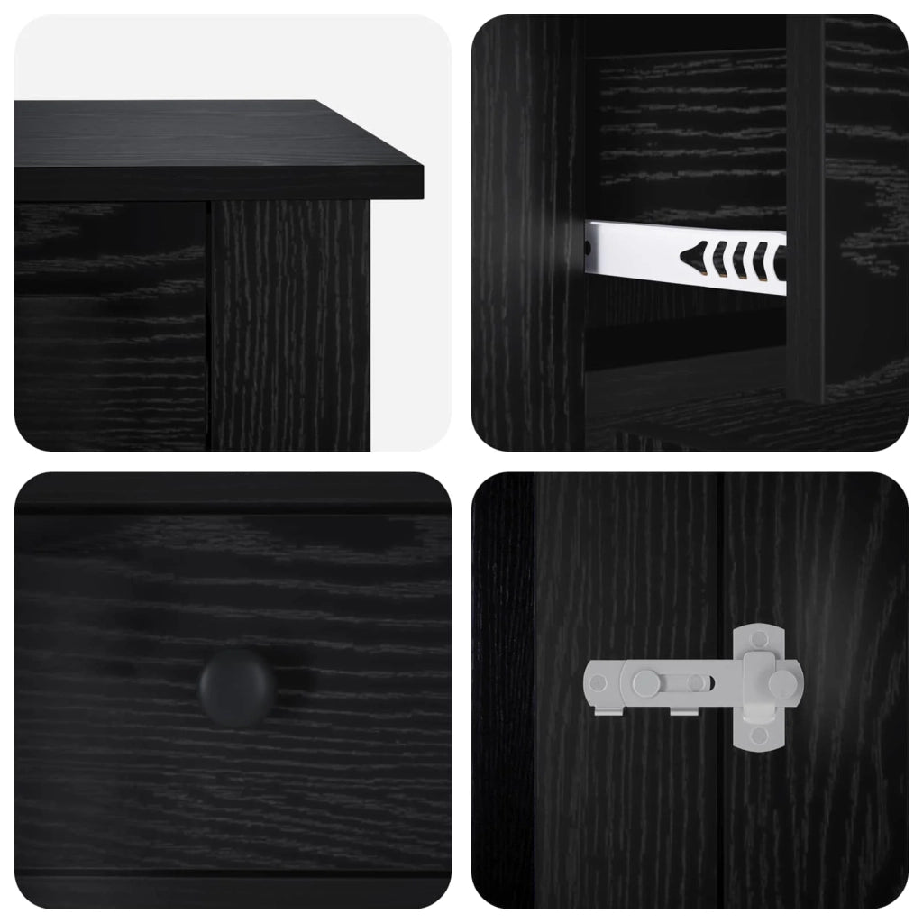 Mobile da cassa per cani Rovere Nero 50 x 47,5 x 80 cm 8014779