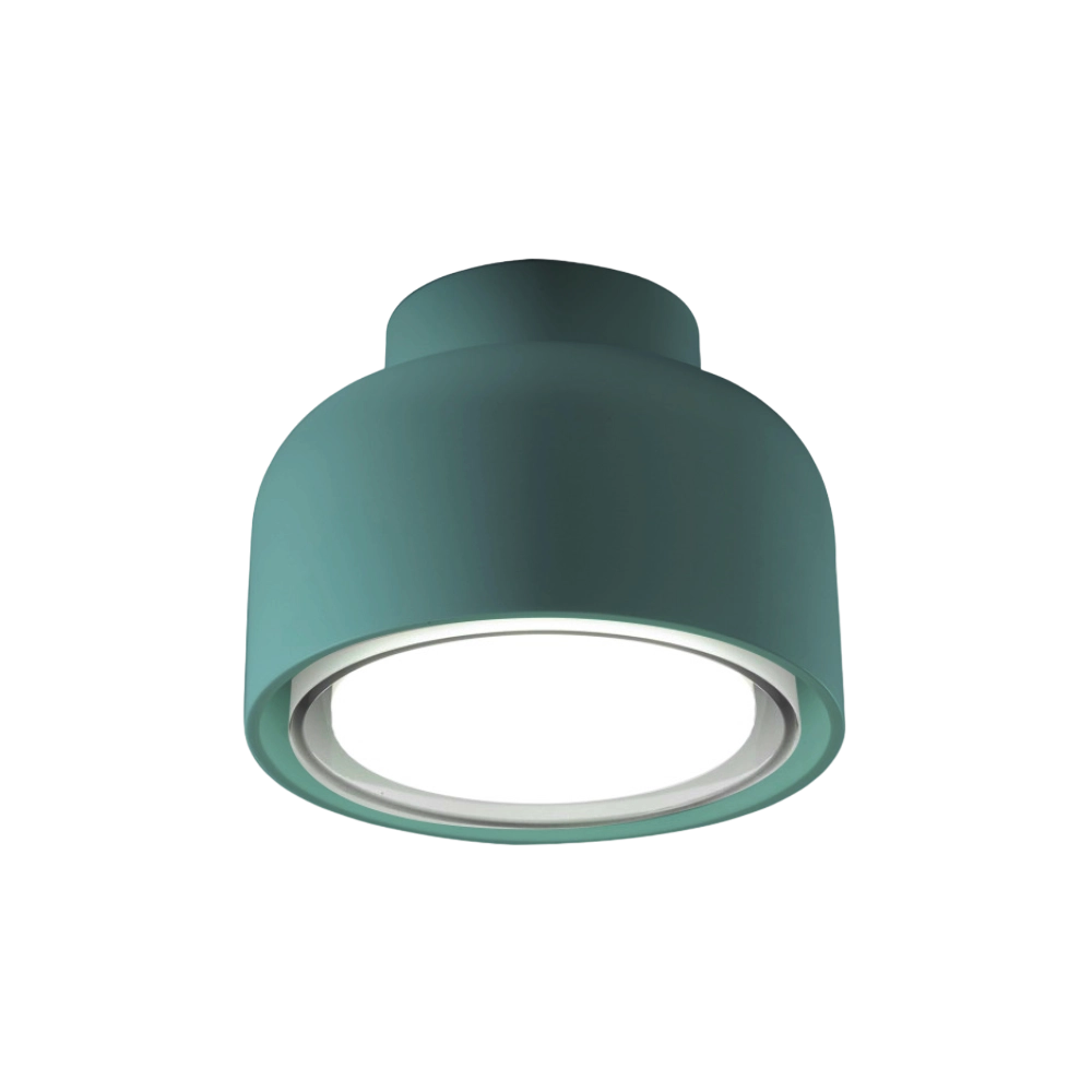 Plafoniera BOTTONE moderna in alluminio Petrolio 1xGX53