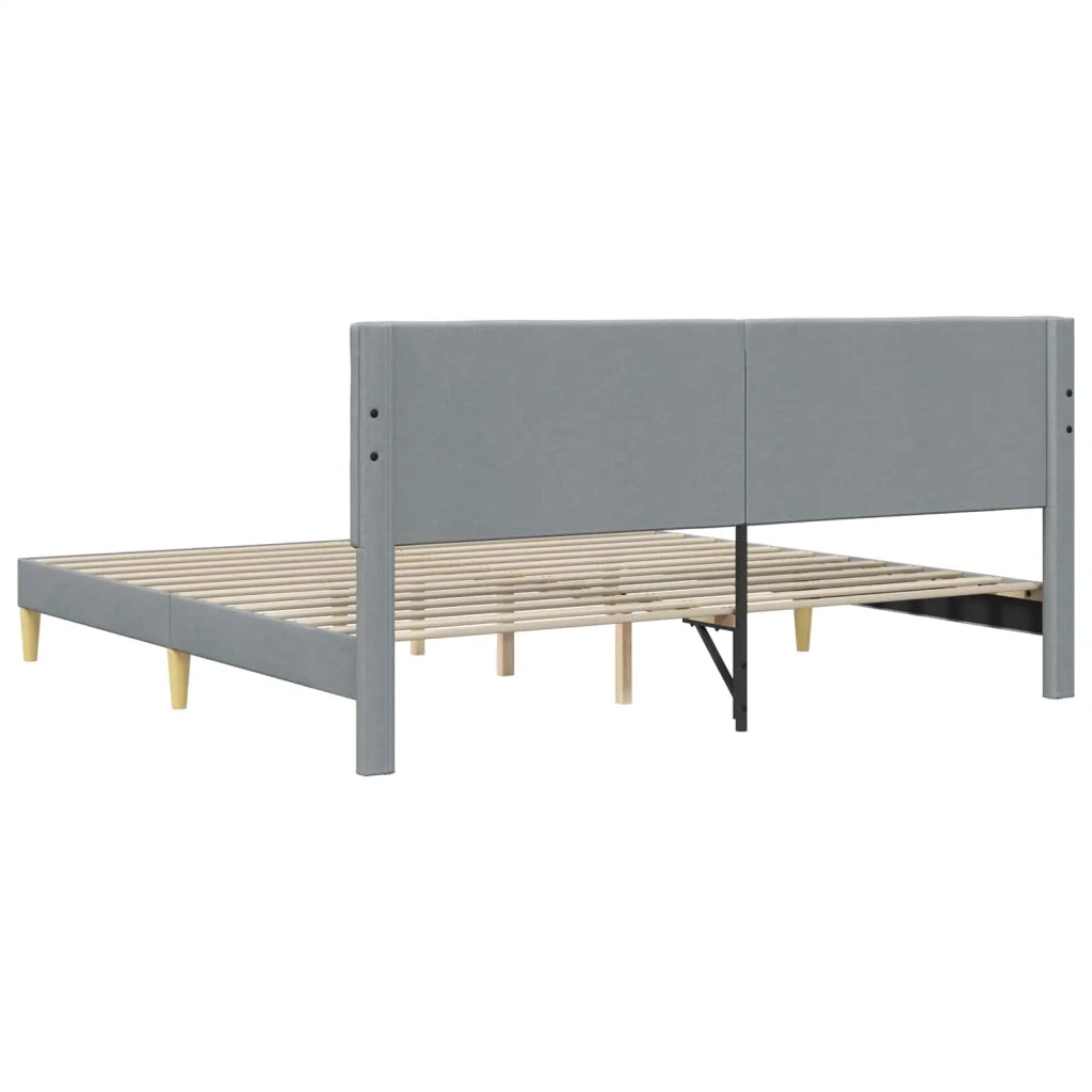Struttura del letto Grigio Chiaro 200 x 200 cm Tessuto 42027815