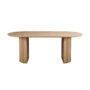 Tavolo da pranzo ovale VAGOS – 200 x 100 cm – Colore quercia naturale – Design contemporaneo e accogliente