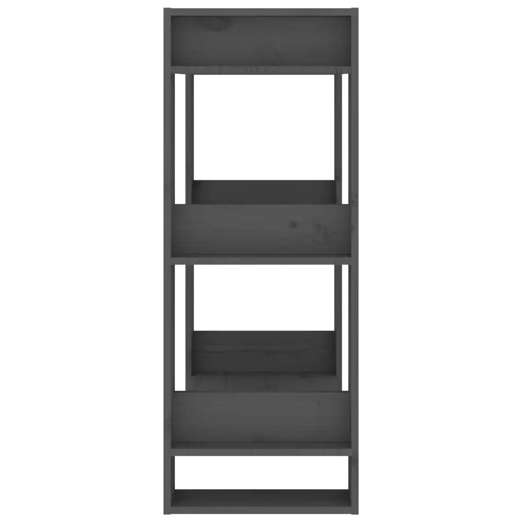 Libreria/Divisorio Grigio 60x35x91 cm in Legno Massello di Pino 813881