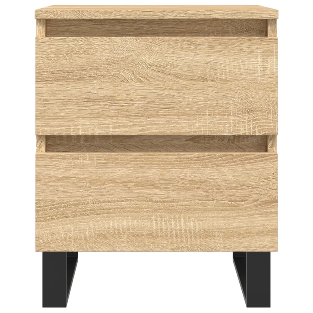 Comodini 2pz-Set di 2 Tavolino da notte Rovere Sonoma 40x35x50 cm in Legno Multistrato 130761