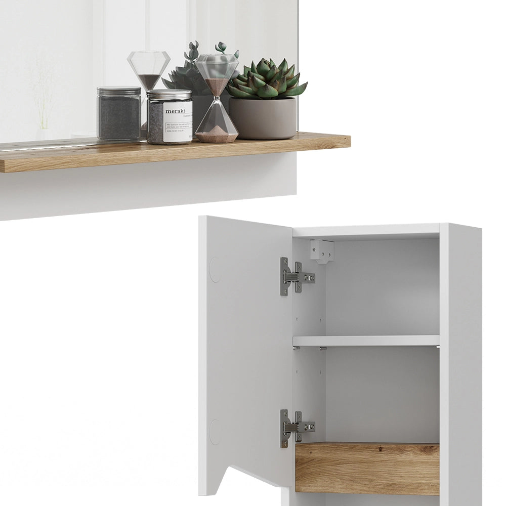 Vicco Set di mobili da bagno Bianco 4 parti
