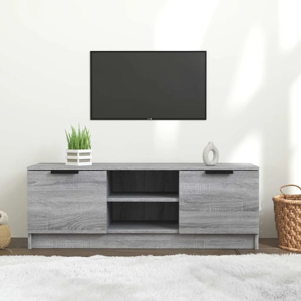 Mobile TV-Credenza TV-Console TV Grigio Sonoma 102x35x36,5 cm in Legno Multistrato 963923