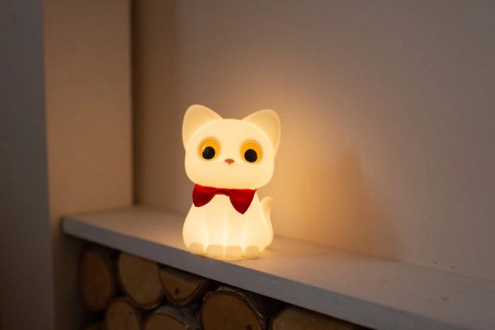 Lampada notte bimbi gattino LED RGB ricaricabile USB-C Mary's