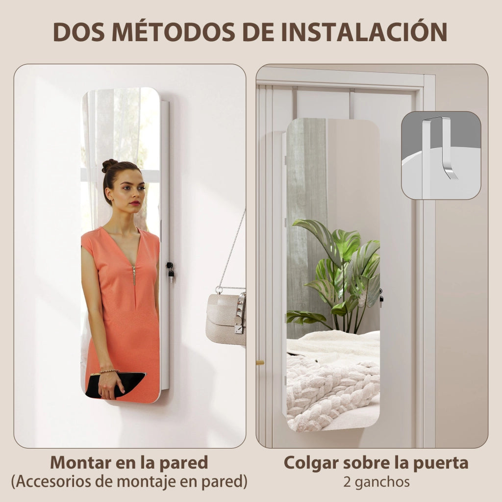 Specchio con cassetti e luce LED ¨C zephmum ¨C Bianco 60x40x cm