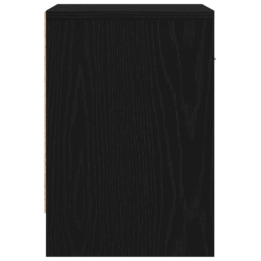 Comodino con Cassetto Nero 39x28x41 cm