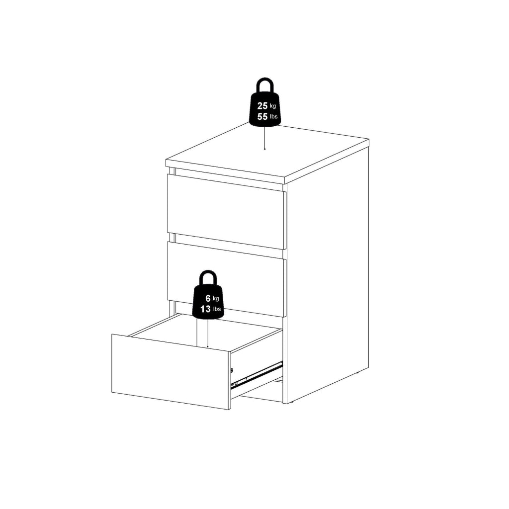 Cassettiera Accudino, Settimino multiuso, Comò camera da letto, Mobile con cassetti, 50x40 h70 cm, Cemento e Bianco lucido