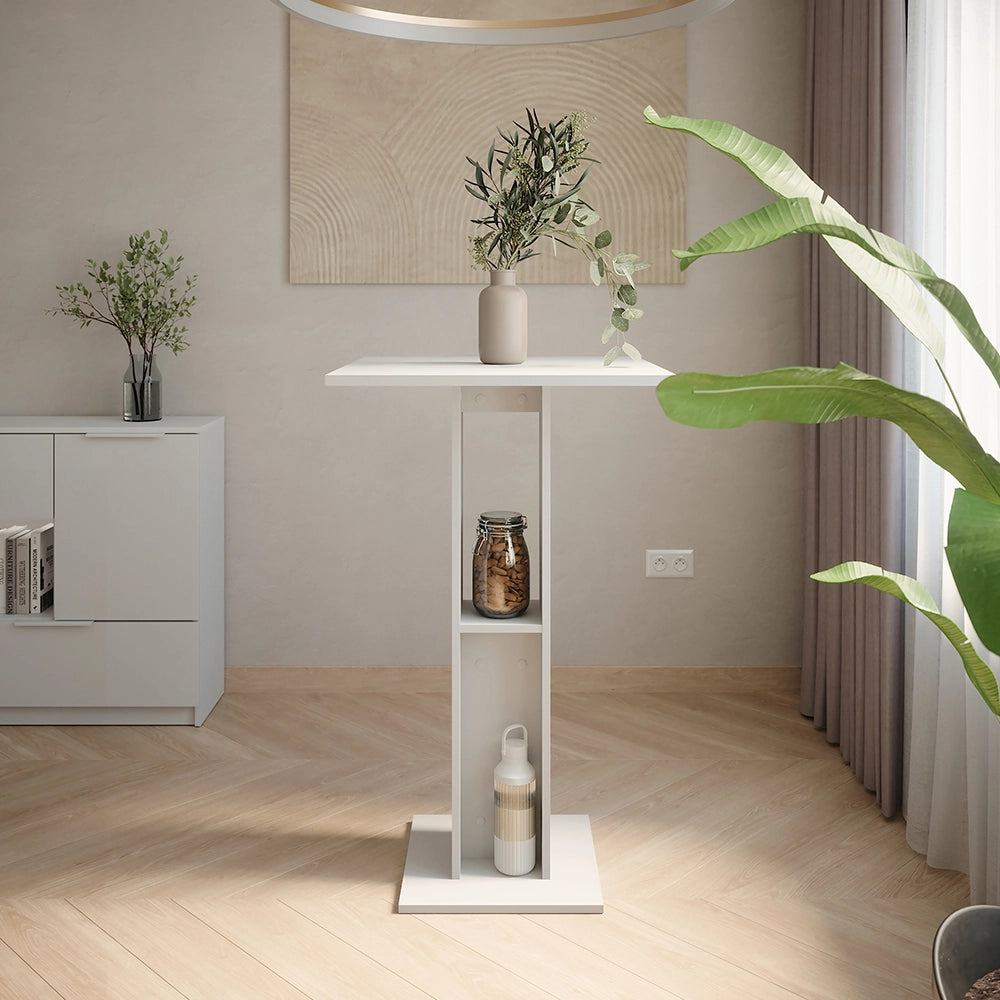 Vicco Tavolo da bar Bianco 65 x 65 cm