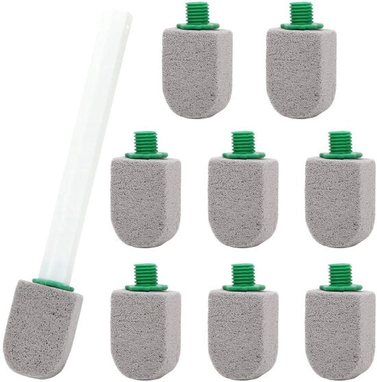 Kit di Pulizia per WC a 9 pezzi - Spazzolino per WC - Manico - Pietra di Pulizia - Fognature Bagno/Cucina - Materiali di Alta Qualità