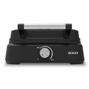 SOGO Macchina per Waffle Belgi 1500W Piastra Antiaderente, Temperatura Regolabile, Acciaio Inox