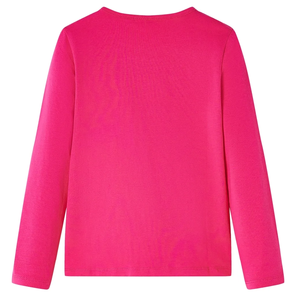 Maglietta da Bambina a Maniche Lunghe Fucsia 104 14295