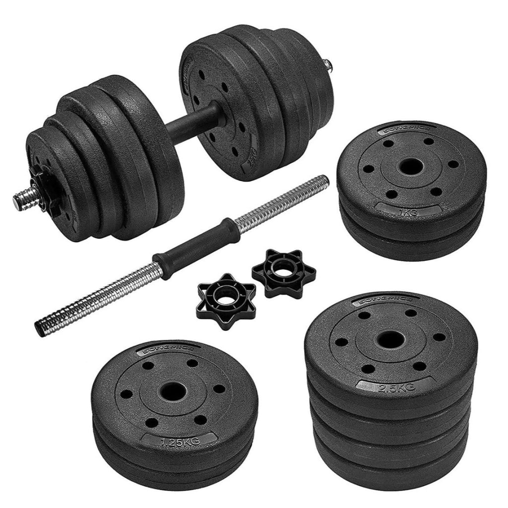 Set di manubri regolabili da 30 kg per uomini e donne per l'aumento della massa muscolare per il fitness 1 paio nero 12_0002034