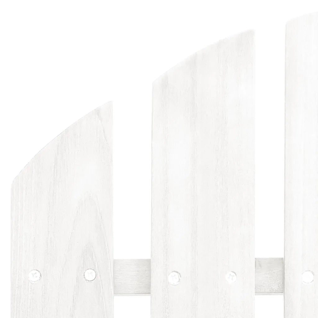 Sedia da Giardino a 2 Posti con Pouf in Legno di Abete Bianca 315909