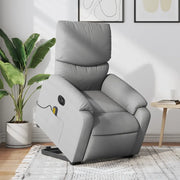 Poltrona Alzapersona Massaggi Elettrica Grigio Chiaro Tessuto 3204860