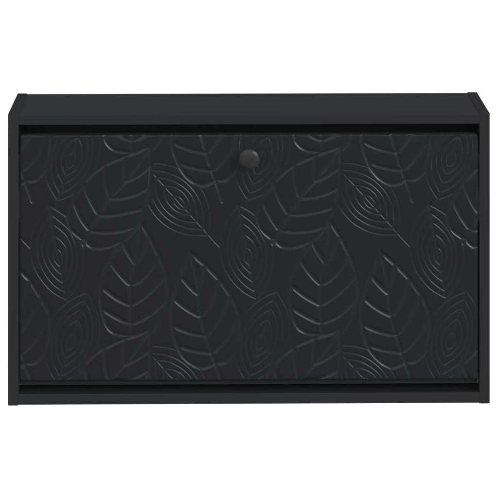 Mobiletto per Scarpe da Muro DELFT 71 x 17 x 43 cm Nero 897066