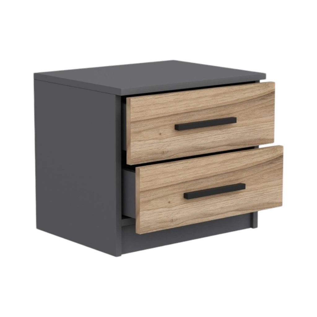 Iune, Comodino un Ripiano, 50x47x40h cm Marrone Noce