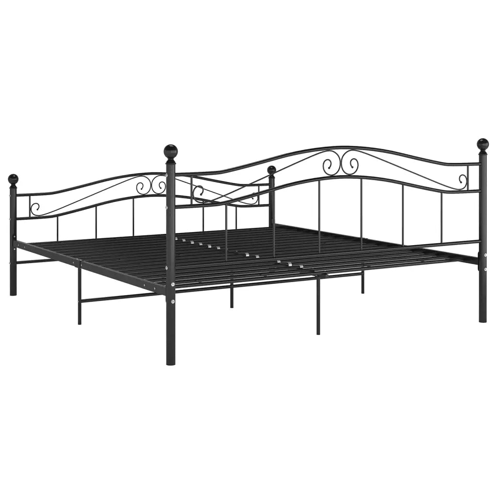 Giroletto-Struttura Letto Nero in Metallo 160x200 cm 420027