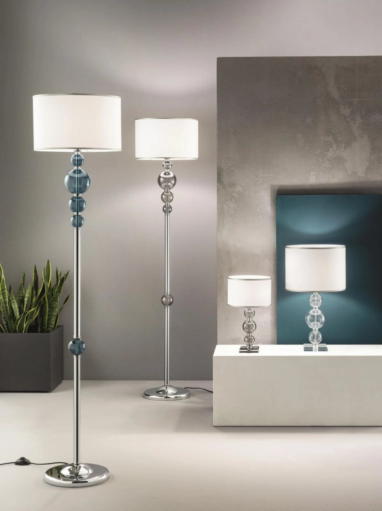 LUME GRANDE TEBE TRASPARENTE  E CROMO 1 LUCE ATTACCO E27 D.35CM