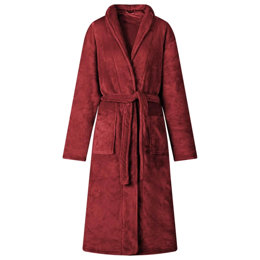 Accappatoio senza Cappuccio Rosso Bordeaux xxl Flanella 42017307