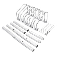 Sistema portabici portabici ribaltabile 5 bici pratico garage a terra o a muro 3413004