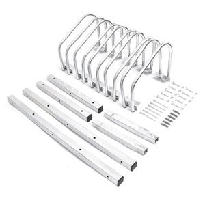 Sistema portabici portabici ribaltabile 5 bici pratico garage a terra o a muro 3413004