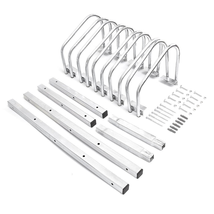 Sistema portabici portabici ribaltabile 5 bici pratico garage a terra o a muro 3413004