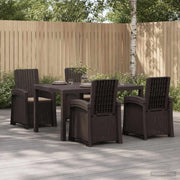 Set da Pranzo per Giardino 5 pz Marrone e Tortora PP 3430125