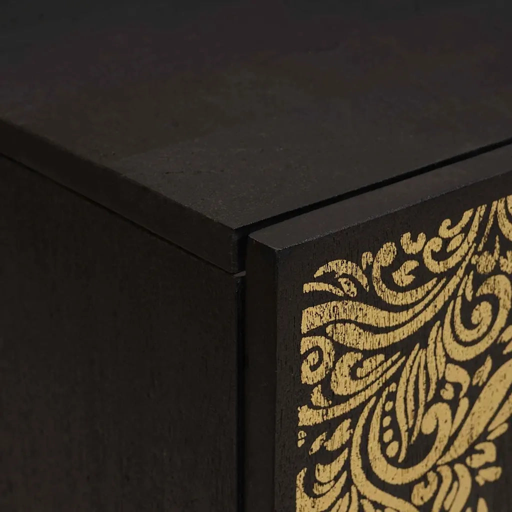 Mobile da Bagno | Armadio da bagno Nero 38 x 33 x 58 cm Legno di mango massello