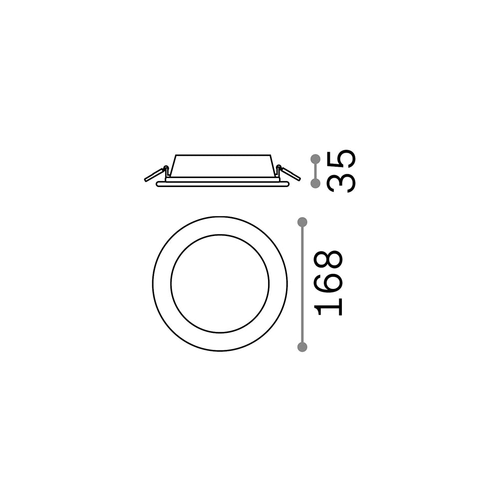 Faretto Da Incasso Moderno Groove Alluminio Bianco Led 20W 3000K Luce Calda