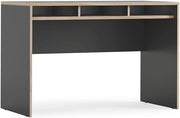 Scrivania con ripiani Tetrix, Antracite, 112 x 55 cm con 3 scomparti, adatto come postazione di lavoro per smart working e studio